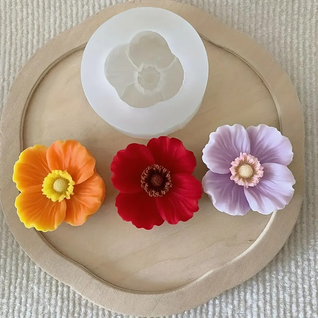 Candle Making Vessels - Flower Silicone Candle Mold, Can Be