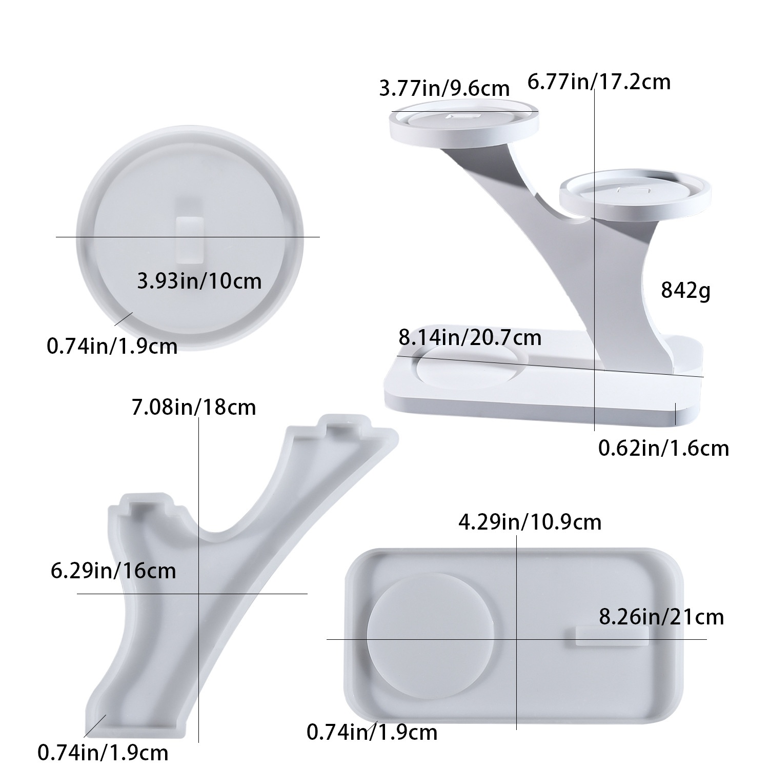 Candle Mold Silicone - DIY epoxy resin mold candlestick holder