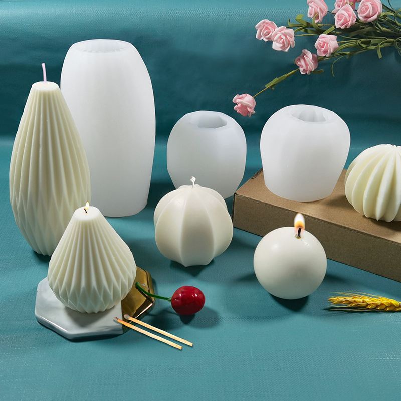 Candle Making Gel Wax - 3D Silicone Candle Molds Geometric Shape