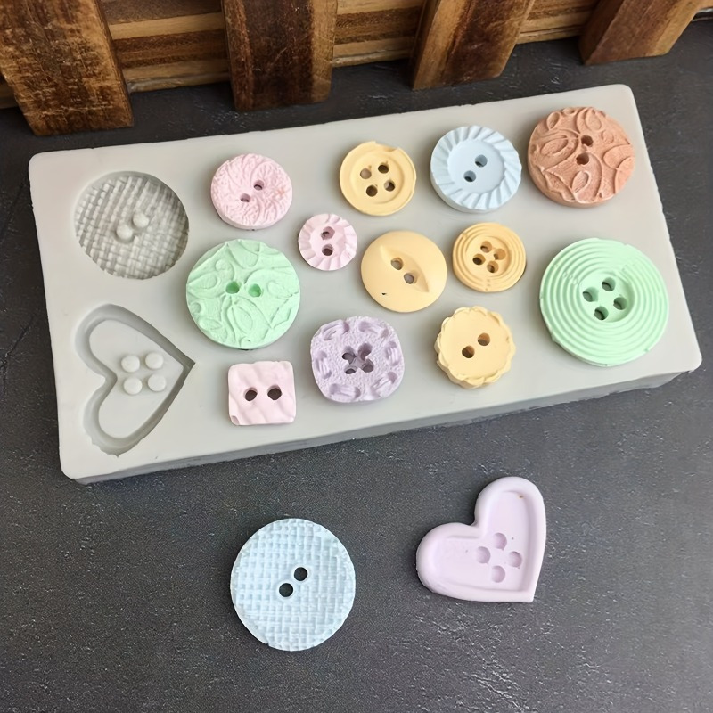 Candle Making Tools - Buttons Shape Silicone Mold Silicone Mold