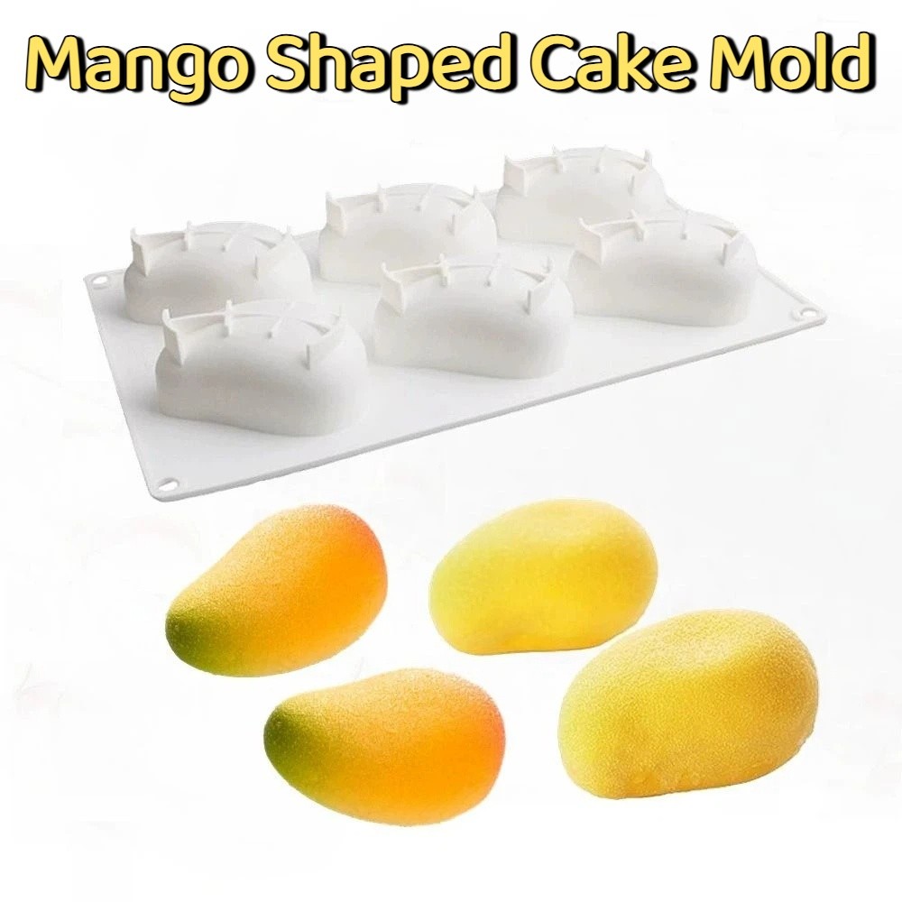 Candle Making Tools - 6 Cavity Mango Shaped Cake Mold