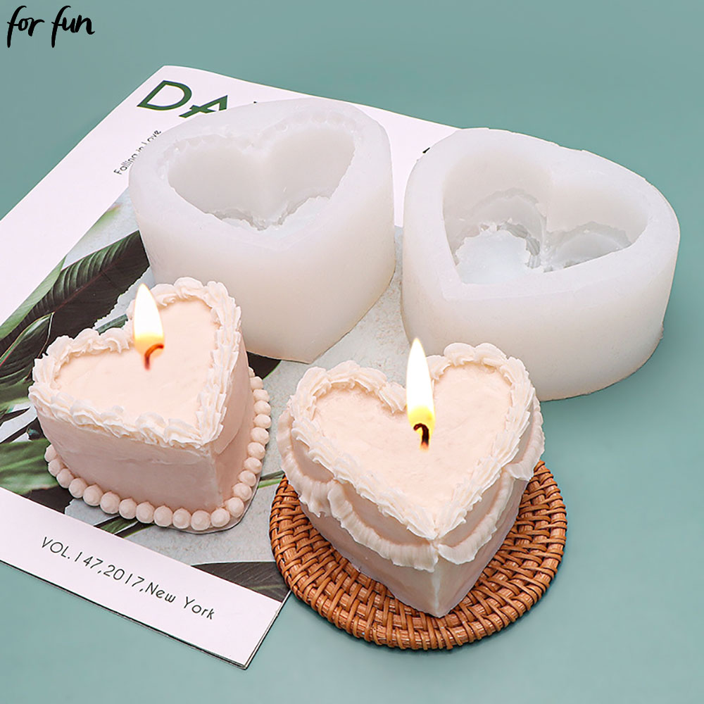 Candle Making Gel Wax - For Fun Heart Cake Shaped Candle