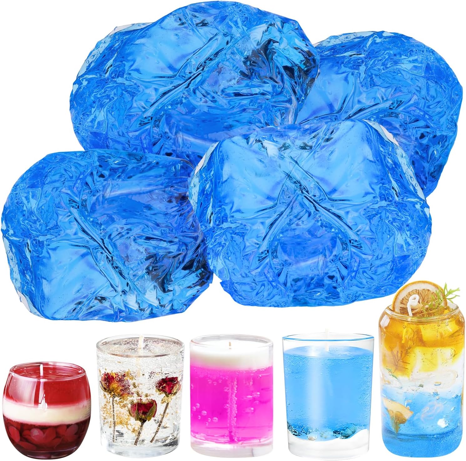 Candle Making Gel Wax - 100G Blue Clear Wax for Candle