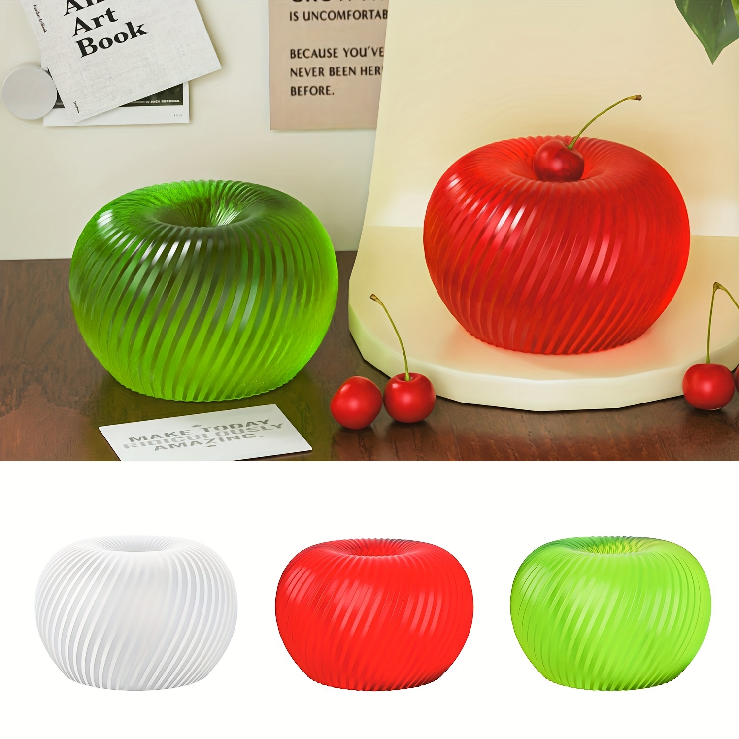 Candle Mold Silicone - A trendy red apple silicone mold
