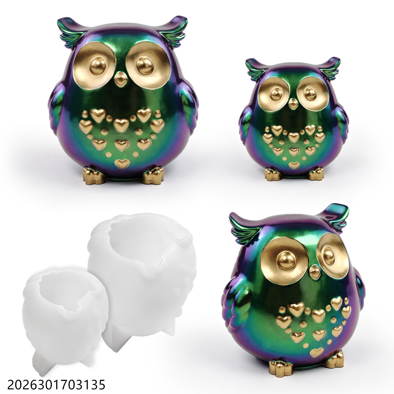 Candle Making Tools - Owl Silicone Mold 3D Bird Shape