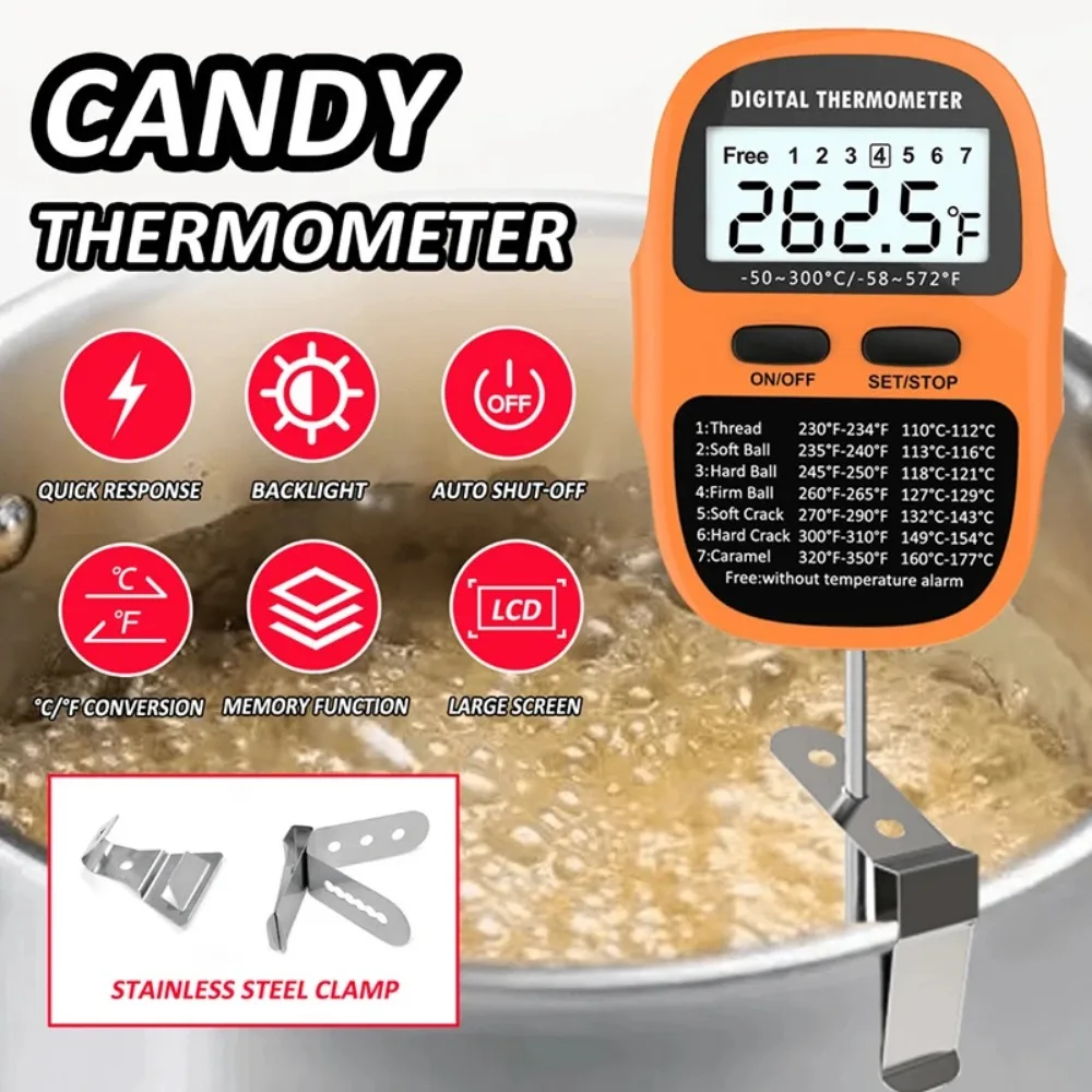 Thermometer Candy Candle - Digital Kitchen Thermometer Thermo Candy Thermometer