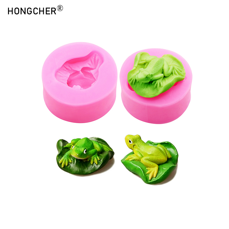 Candle Mold Silicone - Lotus Leaf Frog Resin Micro Landscape