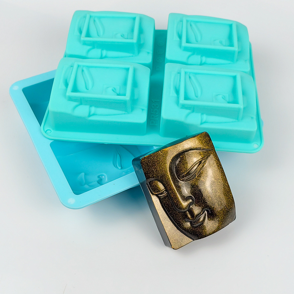 Candle Making Course - 4 Holes Buddha Portrait Soap Mold