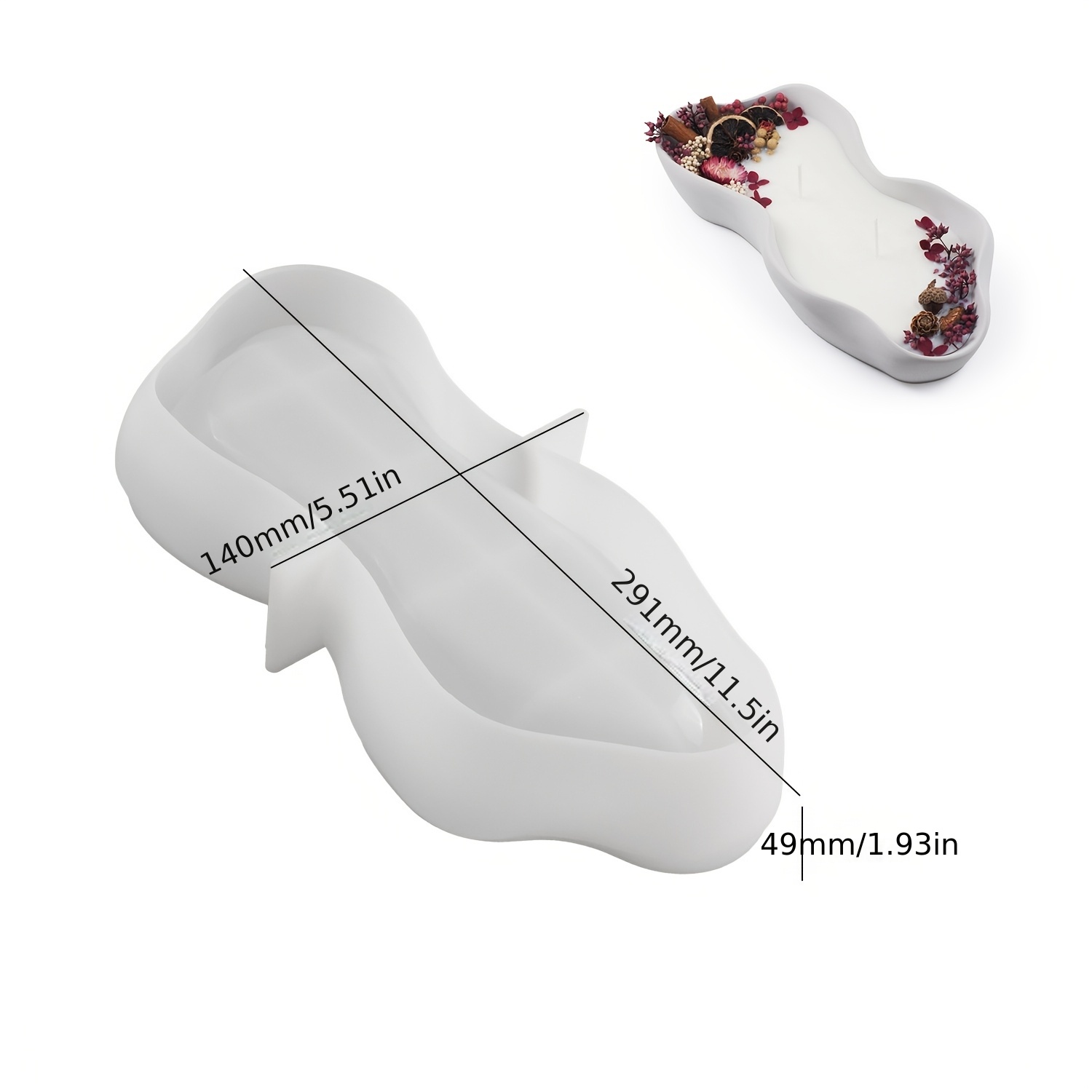 1 Large Irregular Oval Silicon - Candle Making Vessels recension och pris