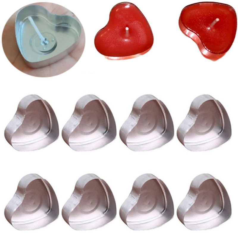 100 Sets Heart shaped Empty Al - Candle Making Vessels recension och pris