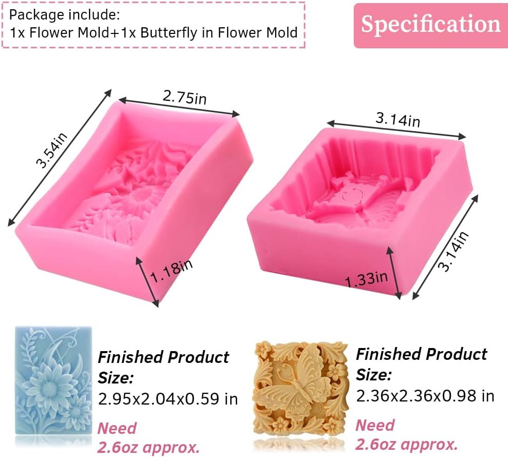 Silicone Soap Mold 3D Butterfl - Candle Making Bath recension och pris