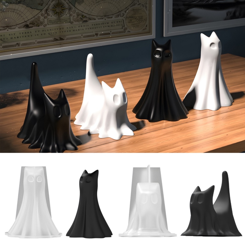 Ghost Cat Halloween Desktop Or - Candle Making Tools recension och pris