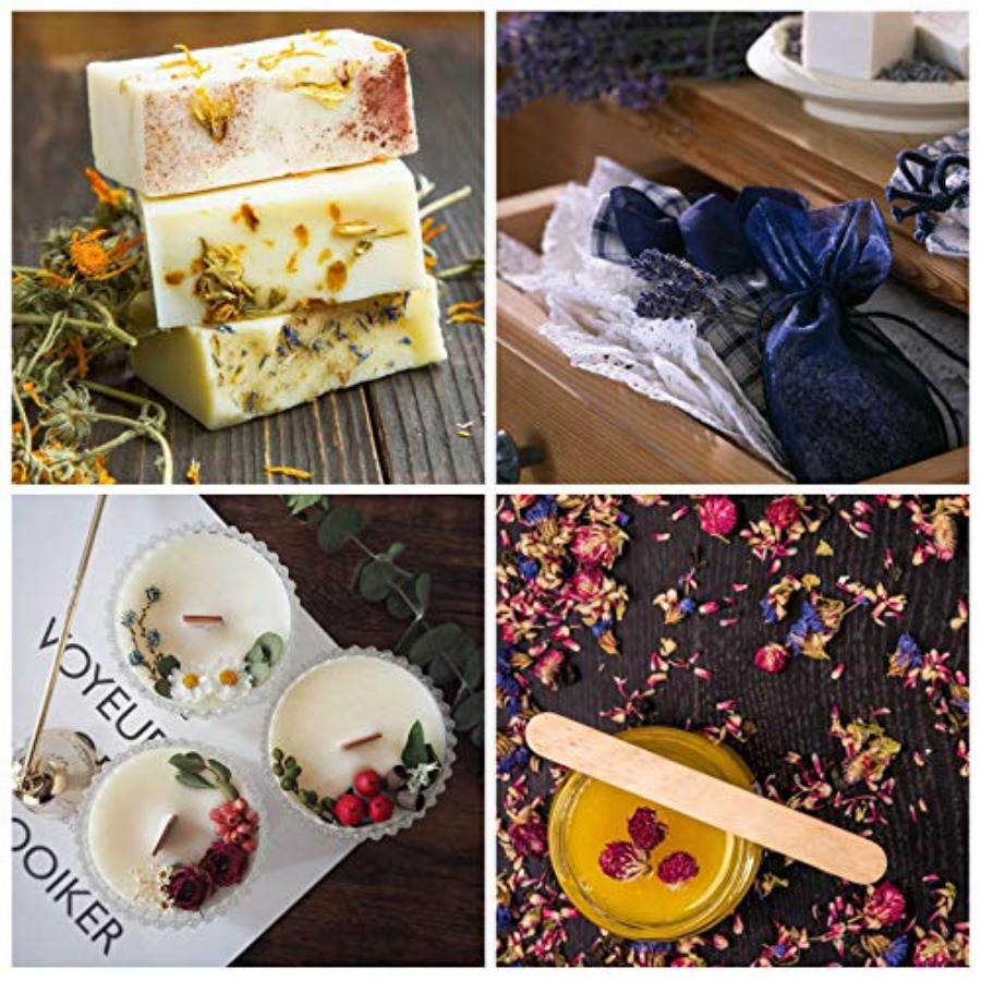 9 Bags Dried Flowers, 100% Nat - Candle Making Bath recension och pris