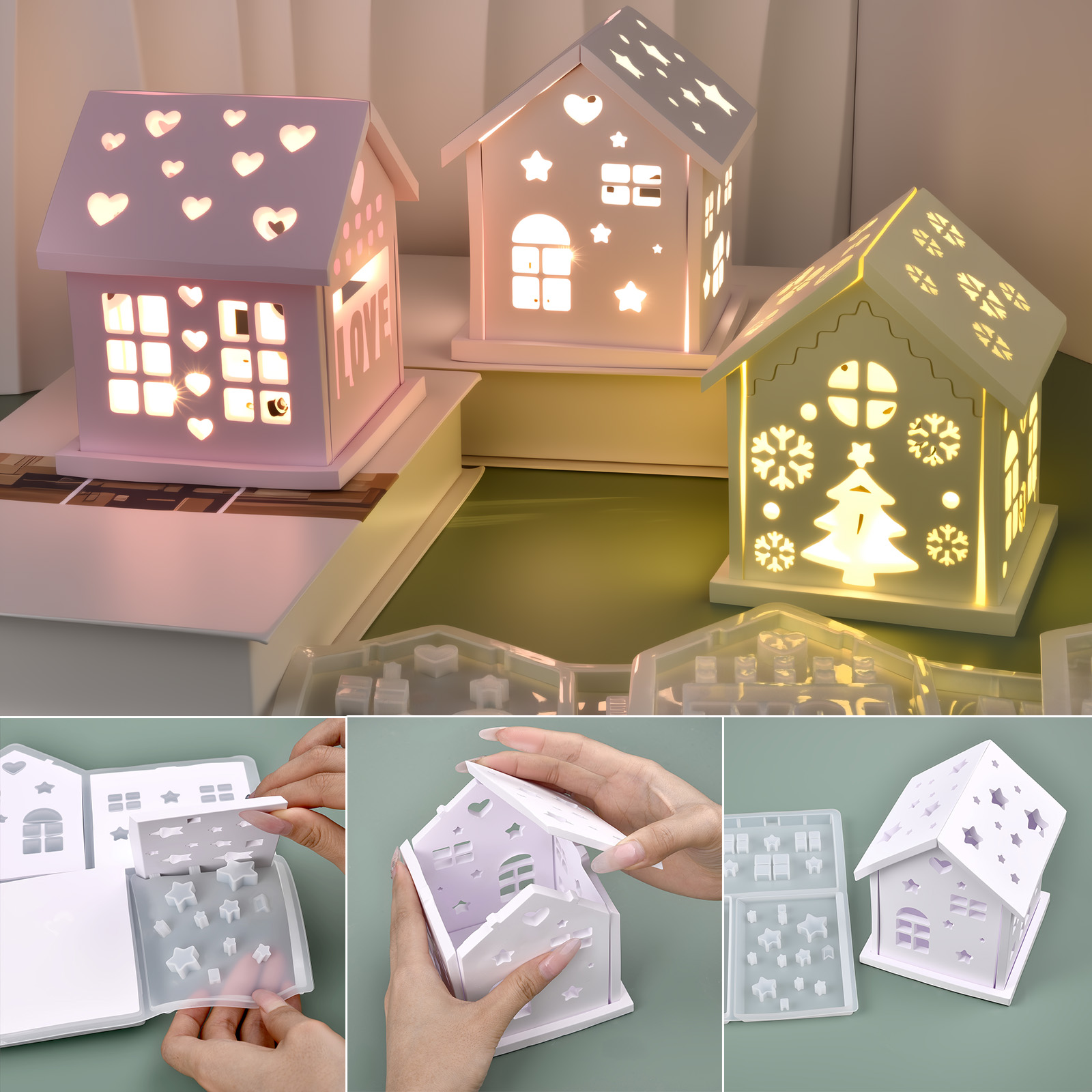 3D House Silicone Mold DIY Chr - Candle Making Tools recension och pris