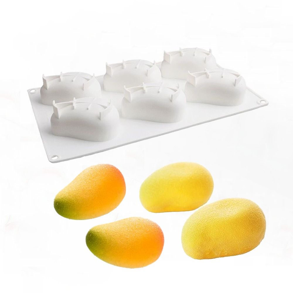 6 Cavity Mango Shaped Cake Mol - Candle Making Tools recension och pris