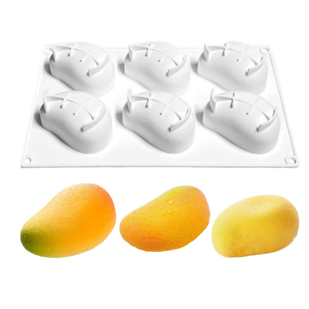 6 Cavity Mango Shaped Cake Mol - Candle Making Tools recension och pris