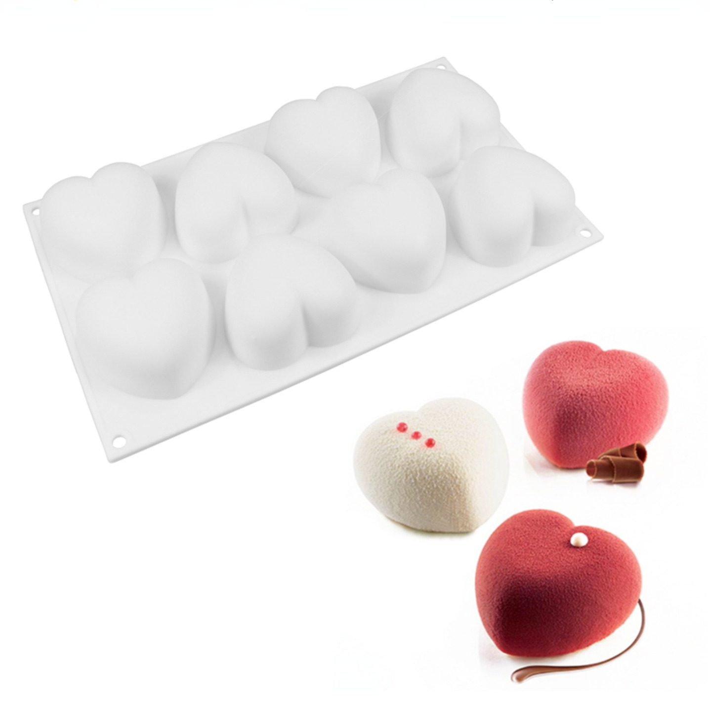 Love Heart Silicone Soap Mold  - Candle Making Tools recension och pris