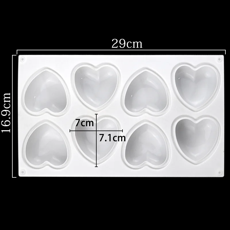 Love Heart Silicone Soap Mold  - Candle Making Tools recension och pris