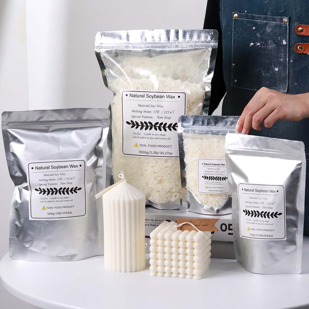 100/250/500/1000g Natural Soy  - Candle Making Raw Material recension och pris
