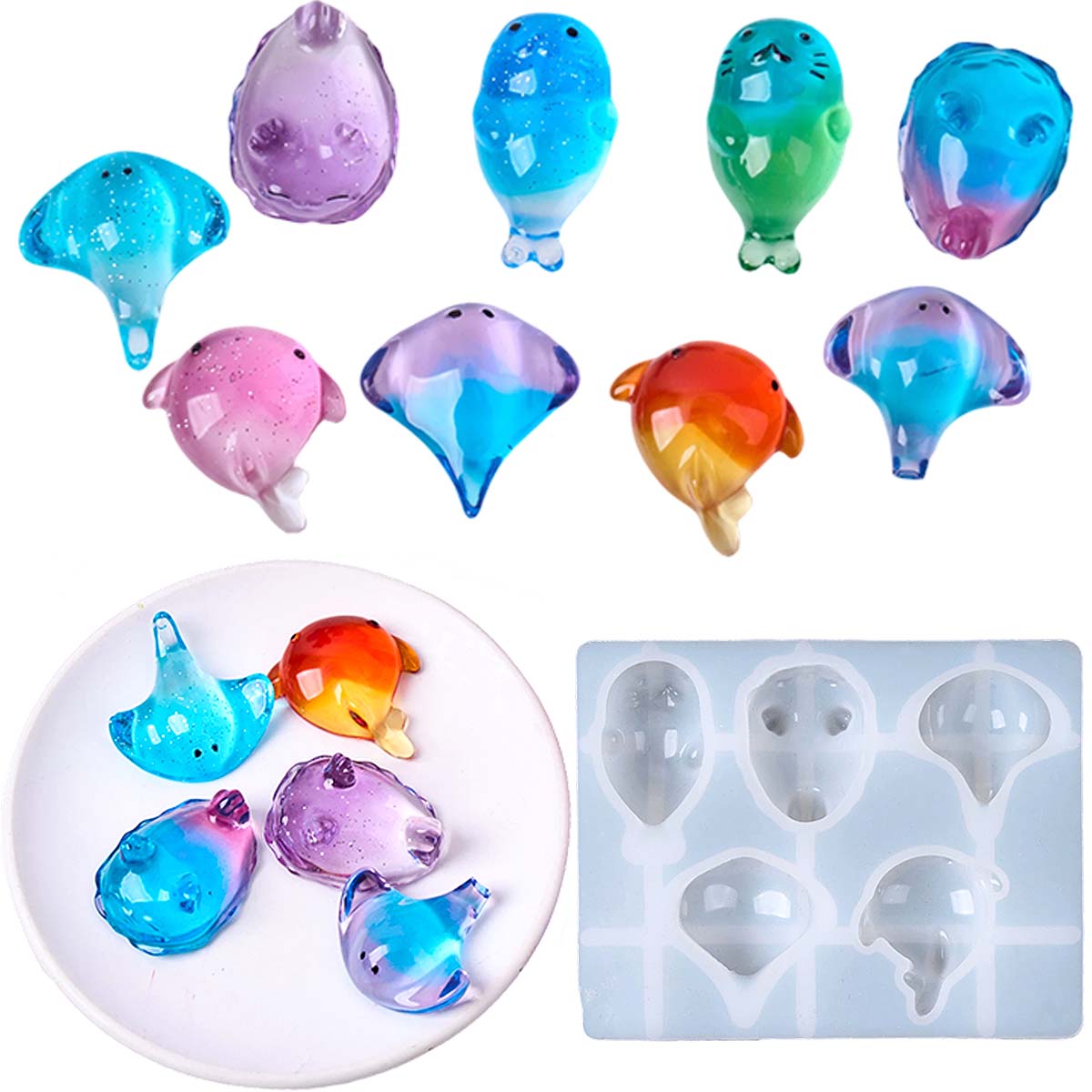 3D Healing Kawaii Manta Ray Wh - Candle Mold Silicone recension och pris