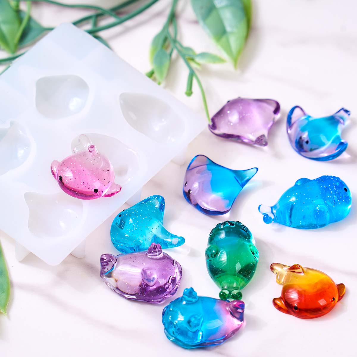 3D Healing Kawaii Manta Ray Wh - Candle Mold Silicone recension och pris