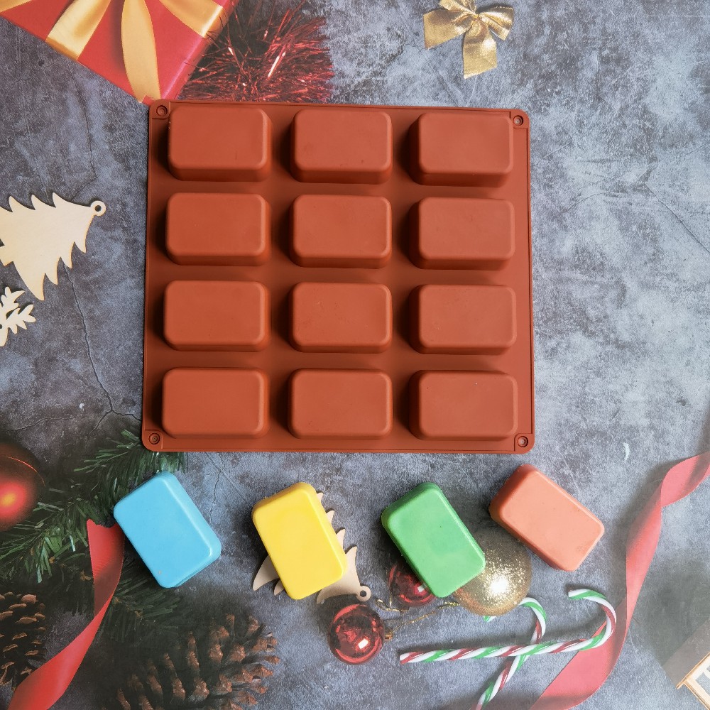 12 Cavity Square Silicone Soap - Candle Making Course recension och pris