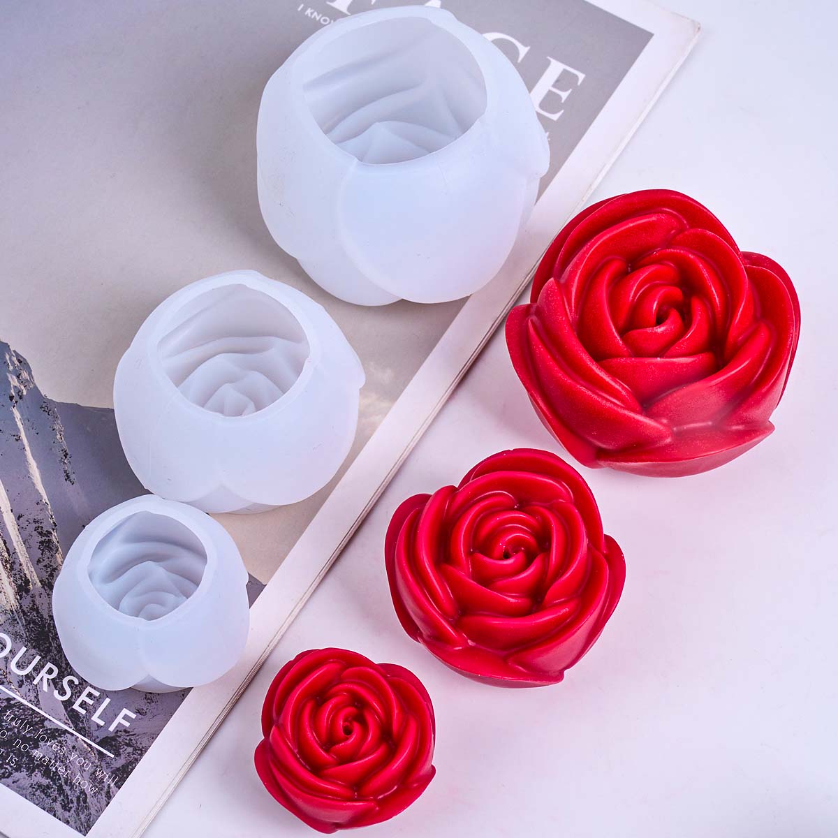 3D Flower Shape Silicone Candl - Candle Making Gel Wax recension och pris