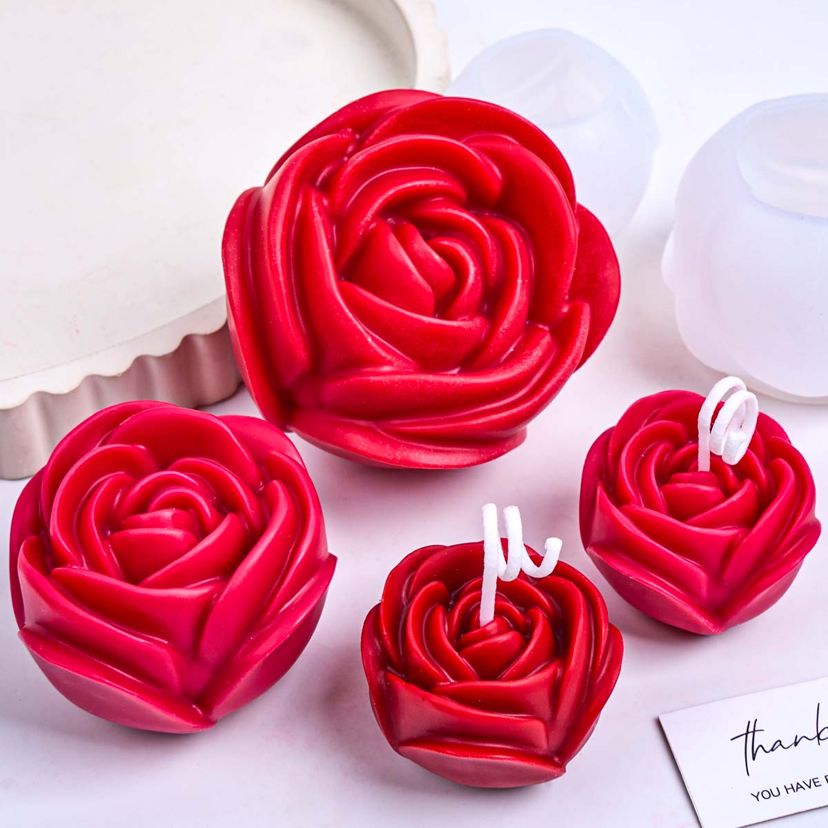 3D Flower Shape Silicone Candl - Candle Making Gel Wax recension och pris