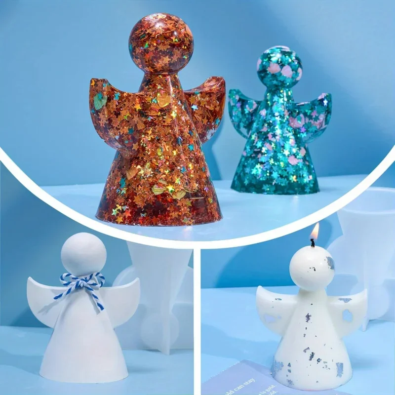 2 Pack Silicone Angel Resin Mo - Candle Making Gel Wax recension och pris