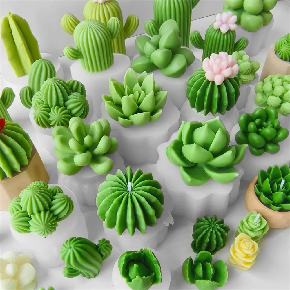 6pcs Succulent Silicone Candle - Candle Making Course recension och pris