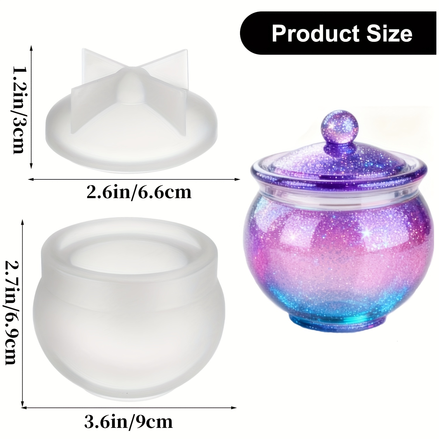 1 set of round resin can molds - Candle Mold Silicone recension och pris